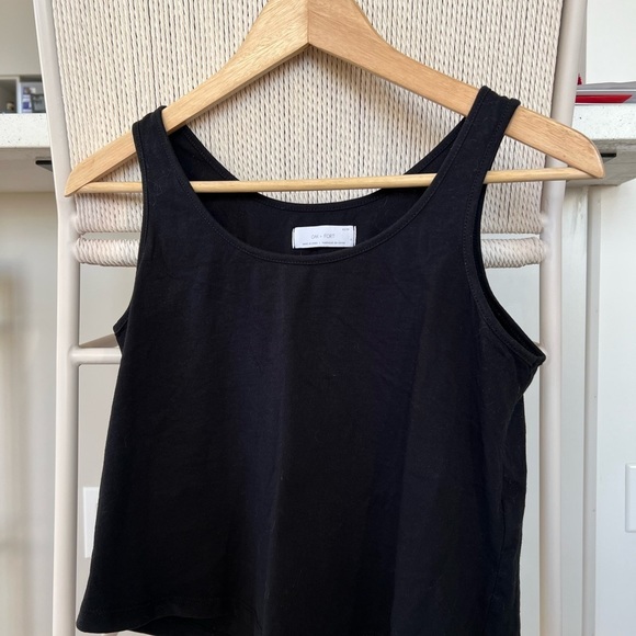 OAK + Fort Crop Tank Top Black - Picture 2 of 3